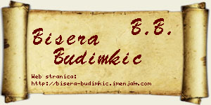 Bisera Budimkić vizit kartica